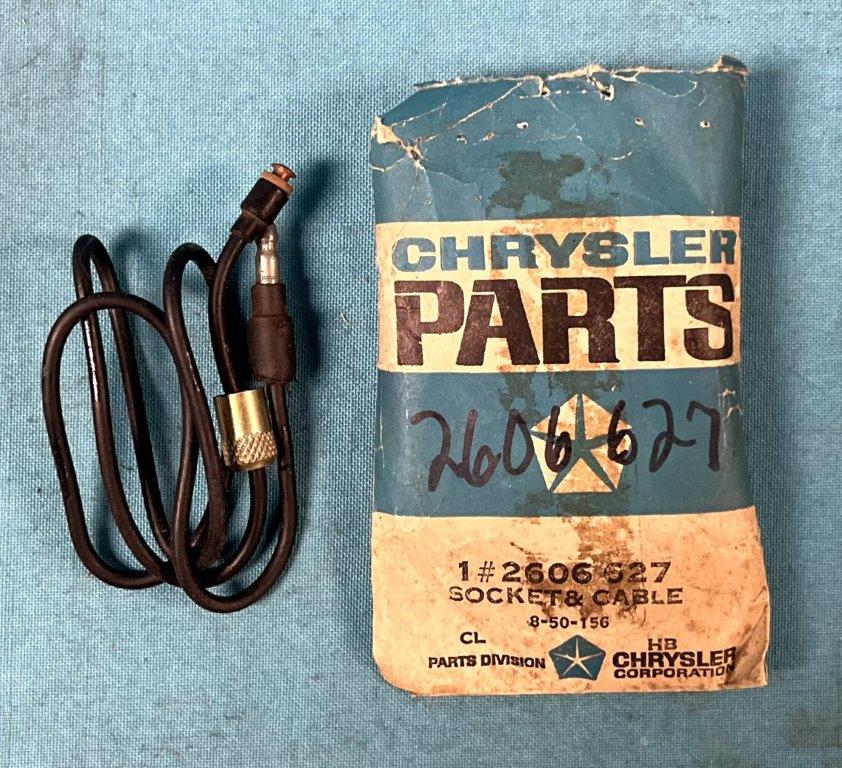 Fender Turn Signal indicator lamp socket and cable.  For one side of vehicle.