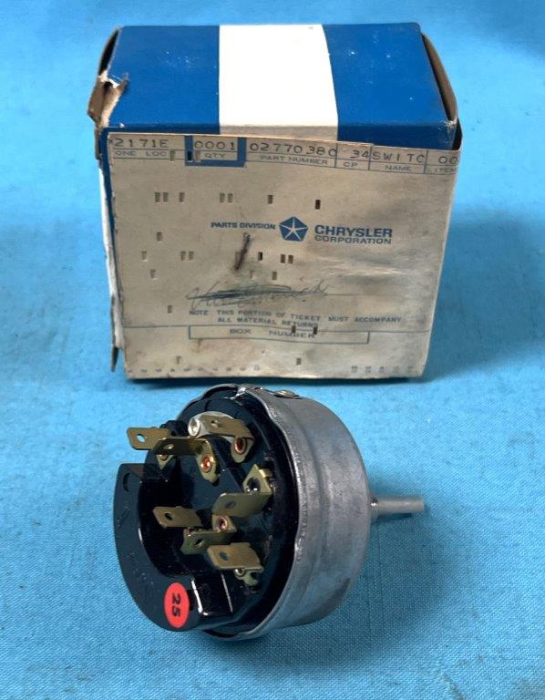 Currently being looked at for reproduction efforts

Variable Speed Wiper Switch.  All 1966 models and also for 1970 to 1971 Valiants and Darts.