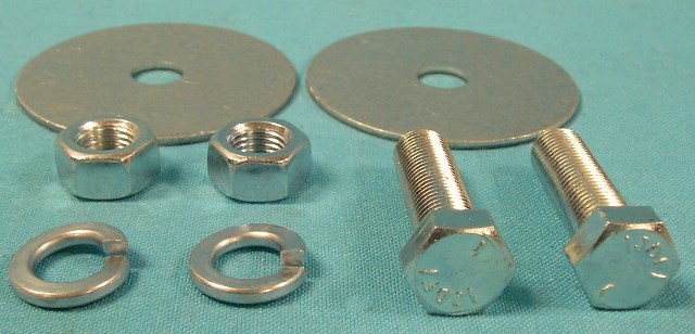 Hardware for lap belts (2 bolts and 2 washers).  Used for 1960-66 Lap belts various colors.