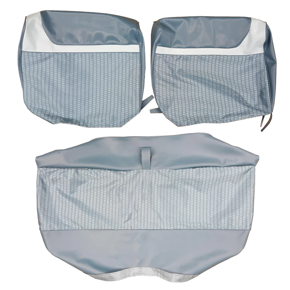 Front Split bench - NOS Cloth Style - Cloth inserts & Bison Grain skirts