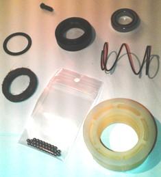 Steering Column rebuild Kit.  Kit contains all the parts needed (including upper bearing) - you re-use the bearing races. (see picture)