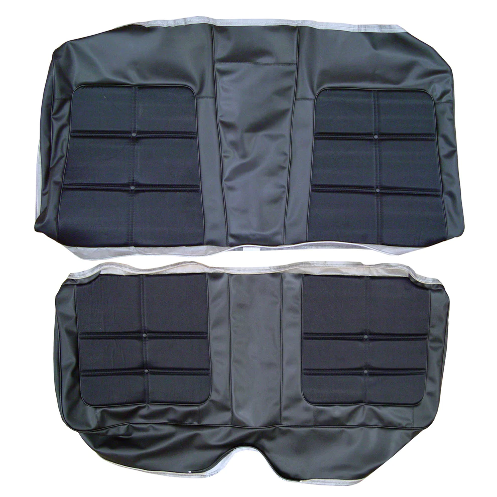 Rear Bench Upholstry - Cloth inserts with Coachman grain skirts
