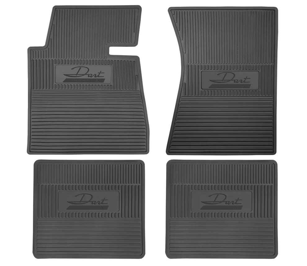 Original style floor Mat (set) with "Dart 270" logo.  For automatic floorboards.  Black only