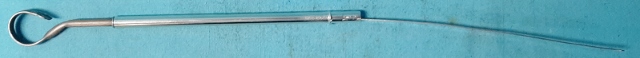 Oil Dipstick and Tube Assy - Our high quality reproduction oil indicator and tube for 1970-74 small block applications.  The clear zinc plated tube is formed from the correct wall thickness steel tubing with correct swedged flare & tapered end for easier installation.   Oil indicator handle is accurately formed and finished like original, but is 1" shorter in length than originals.  The indicator includes anti-rattle bends and embossed ADD-FULL marks.  Handle and tube are to be painted with the engine after installation.