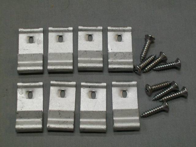 quarter panel belt trim long J-clip.  Sold in a set of 8 clips and screws