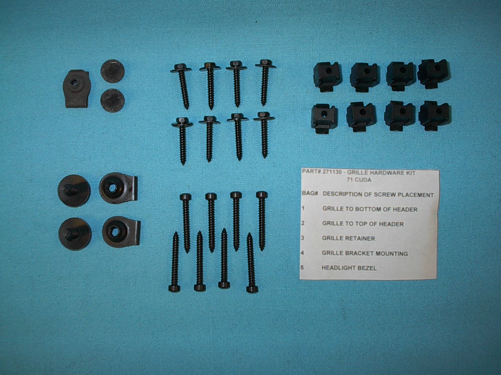 Grill Mounting Hardware Kit - 31 pcs