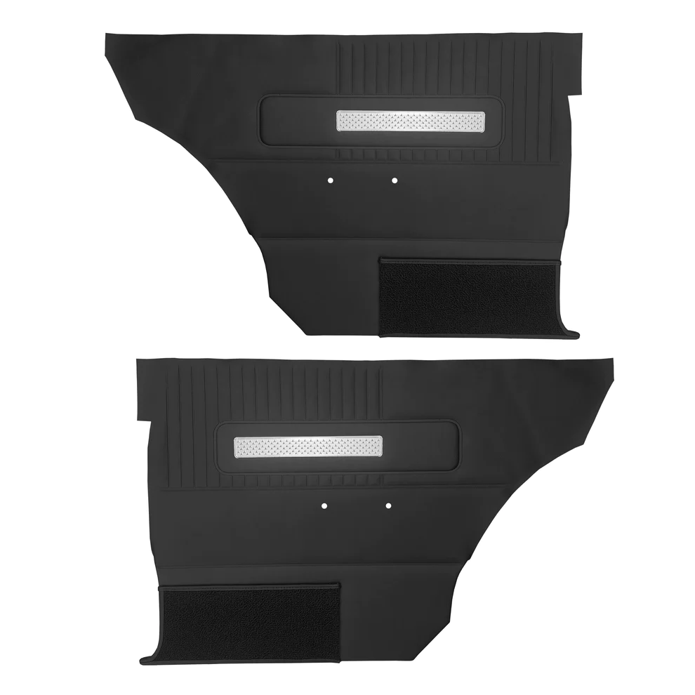 Rear Panels - 2dr hardtops (pair) Die-electrically heat sealed Bison grain vinyl with carpeted lower section.  Black is price shown - colors are additional cost.