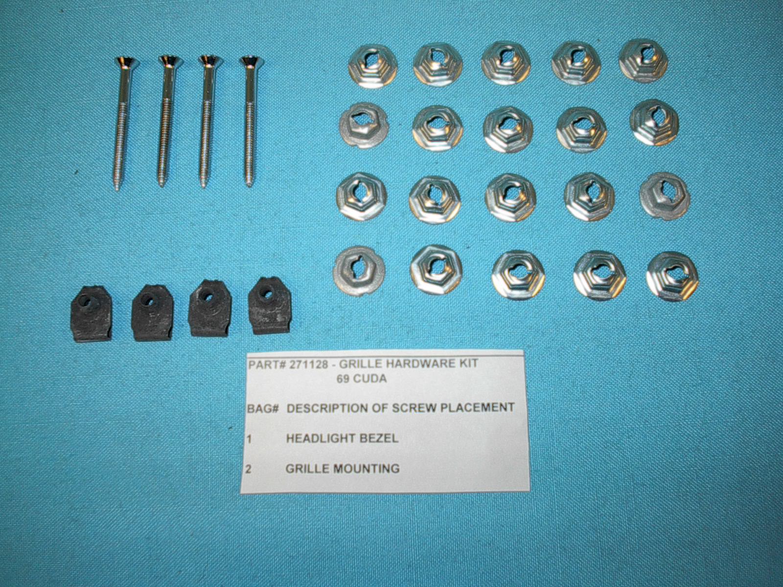 Grill mounting hardware kit