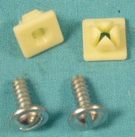 License plate fastener kit (includes 2 correct screws and 2 correct plastic nuts for 1 plate)