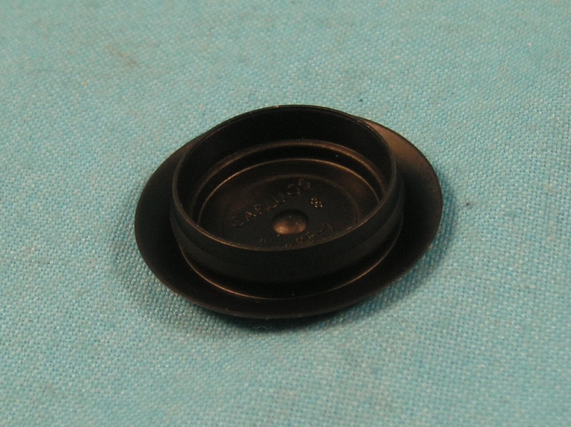 Flush Sheet metal plug in black plastic - 1"