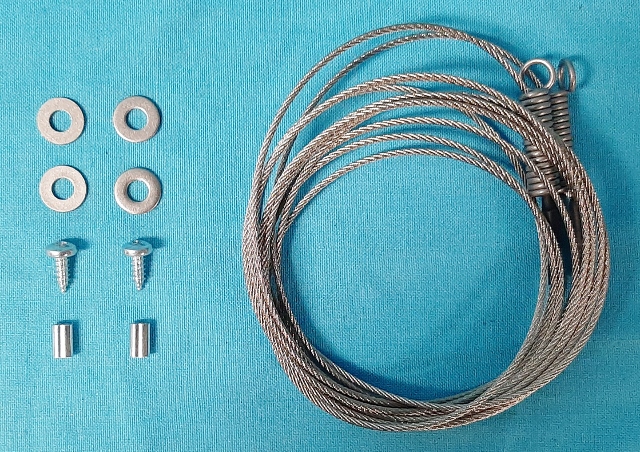 Tension Cables (pair).  Front to rear for both sides.  Universal length have to be cut down to size.