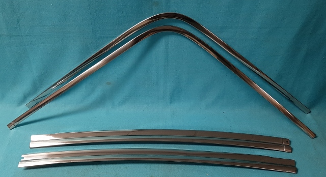 Back Glass Moulding Set - Complete 4 piece Stainless mldg set - Discount exempt
