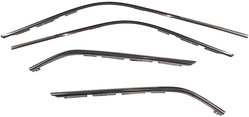 Drip rail moldings set (6 piece) - discount exempt