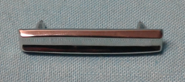 Seat Upholstry Chrome - backrest seat cushion the vertical 2" chrome strip (3 per seat are needed) - Sold EACH