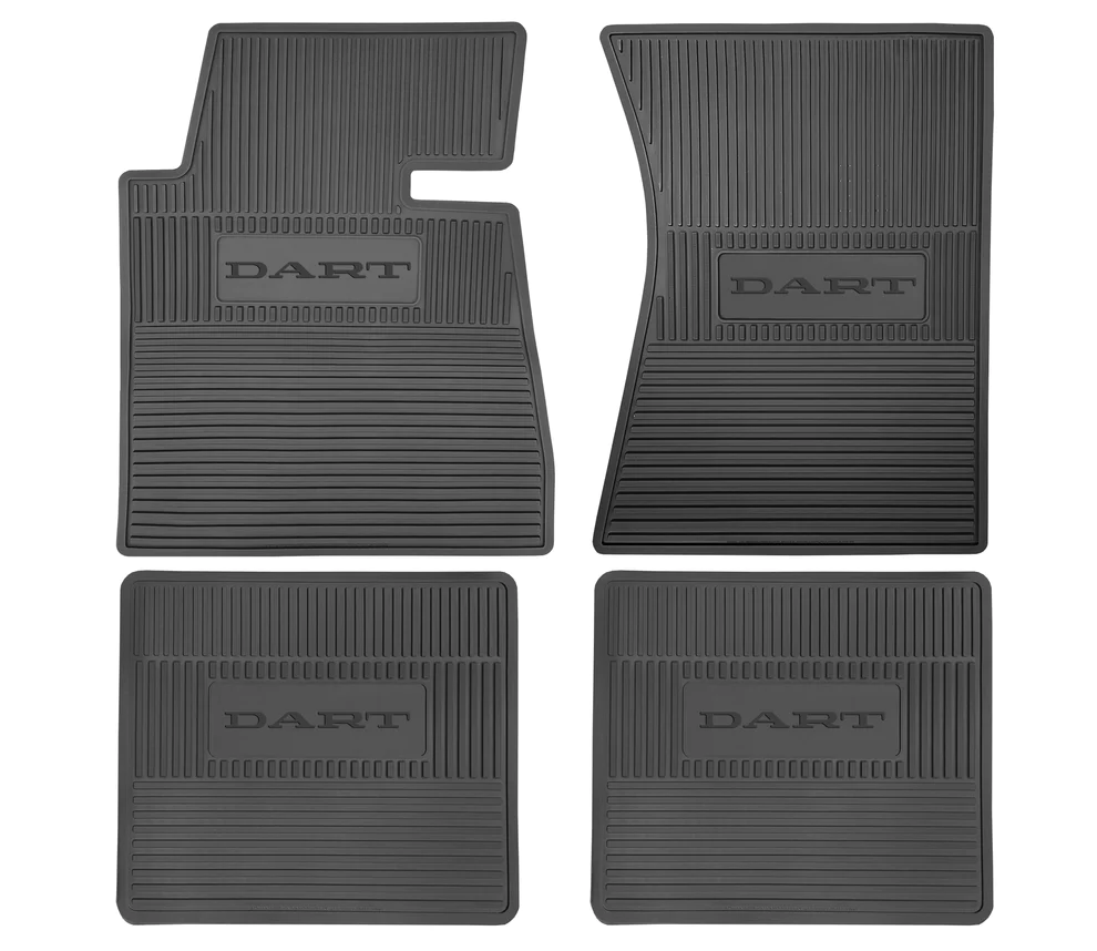 Original Style floormat (set) with "DART" logo.  For automatic floorboard.  Black only.