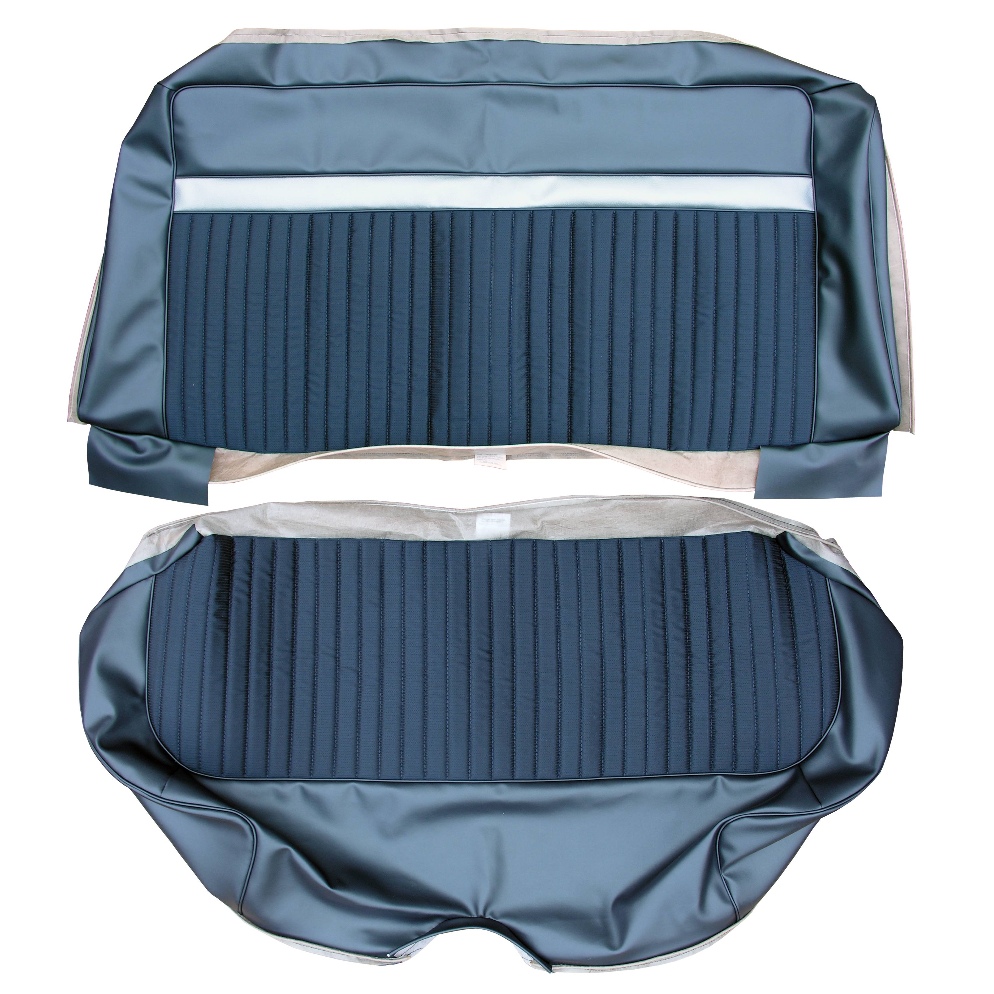 Rear Bench Seat Upholstry - Sedan only.  Cloth lower insert and Cologne grain top insert with Bambino grain accent & Cologne grain skirts.  Brown Cloth additional surcharge - please inquire.