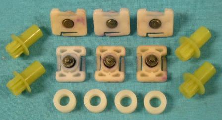Door window hardware kit (14 pieces) - enough for both doors.  Include with our Door latch / lock clip set and you have everything you need to rebuild both doors.