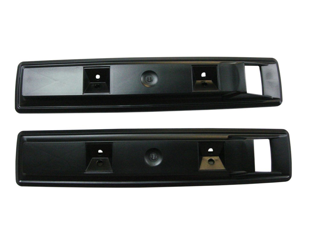 Long 16" flat armrest bezel - paintable version - grey plastic only - for paint.(pair) - discount exempt