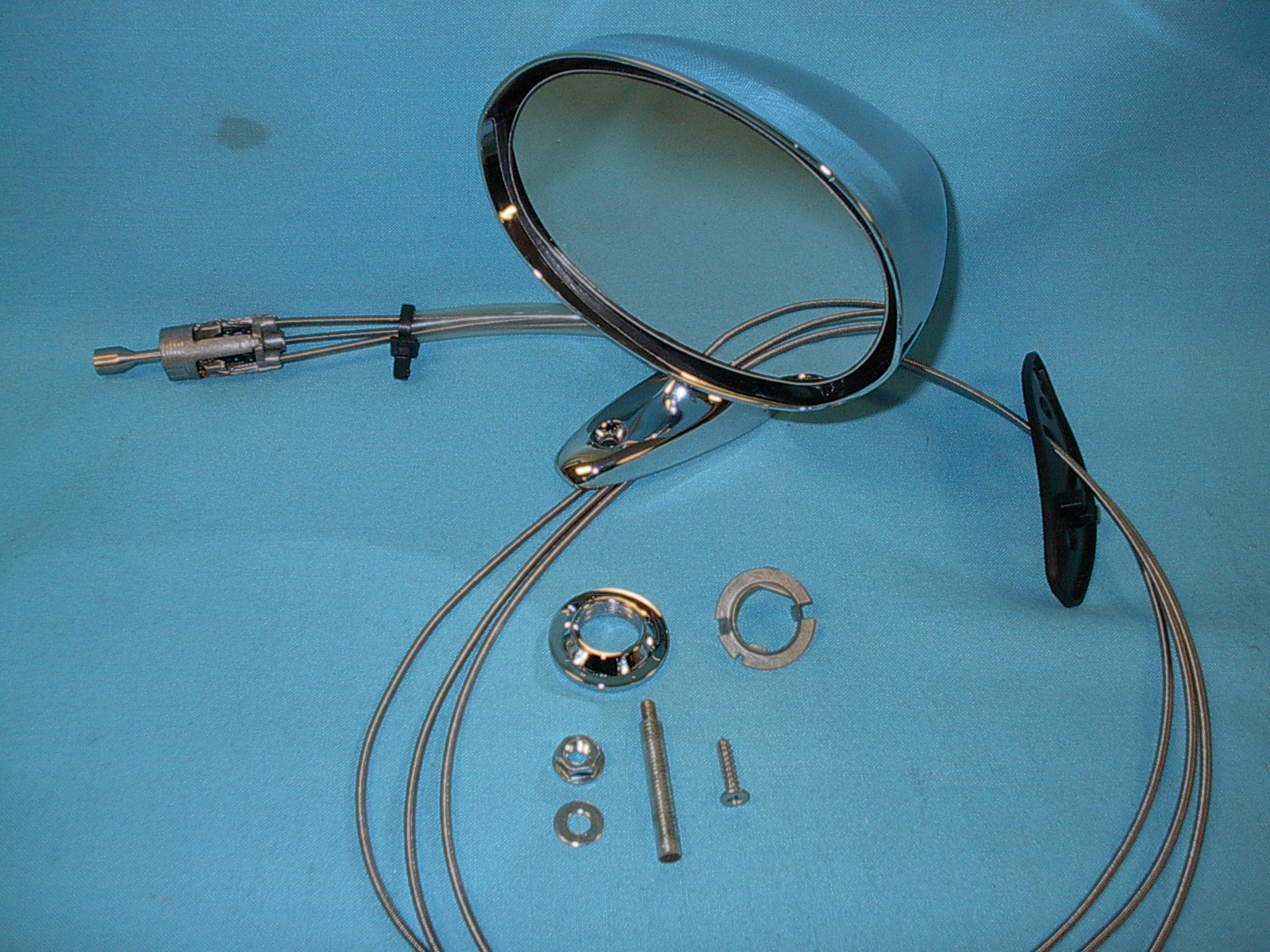 Remote Style Side View Mirror - Ralley - Chrome version.  Drivers Side. - discount exempt