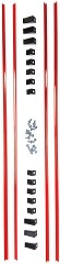 Hood Insert Retaining Kit with Air Grabber  - 6 long and 10 short retaining clips also includes 4 screen retaining angles that are powder coated red to match the Air Grabber Screen.