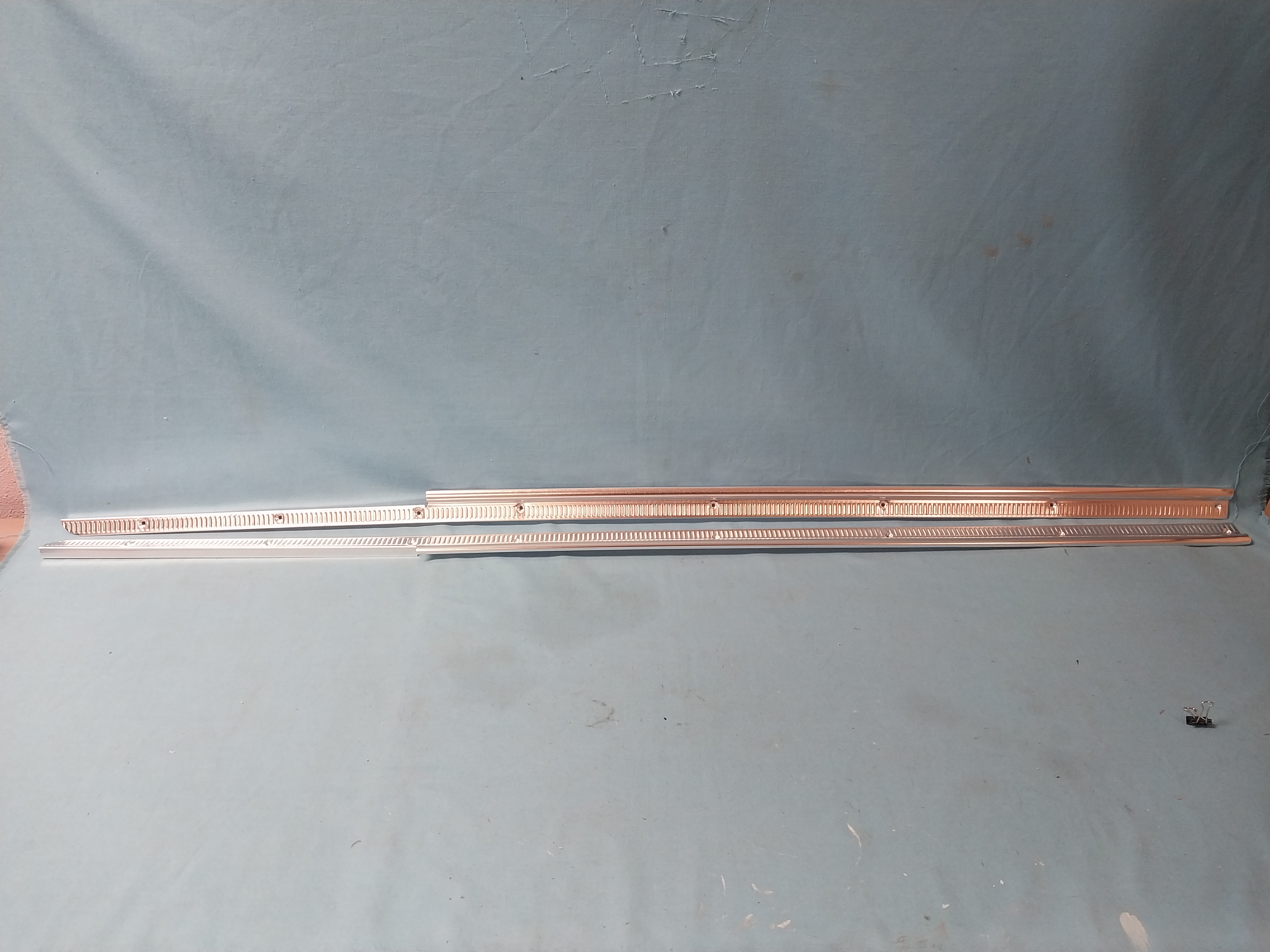 Inner Sill plates - Sedan and hardtop (not convertible) - pair.  They line the carpet edge from front to back on both sides of the vehicle.