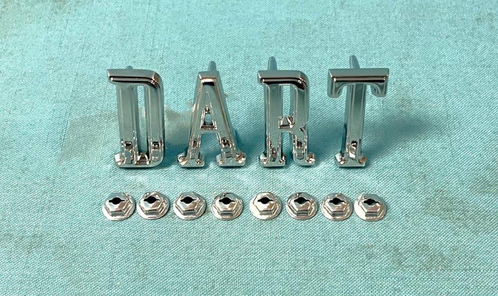 "DART" quarter panel letter set - separate letter for each. (discount exempt)