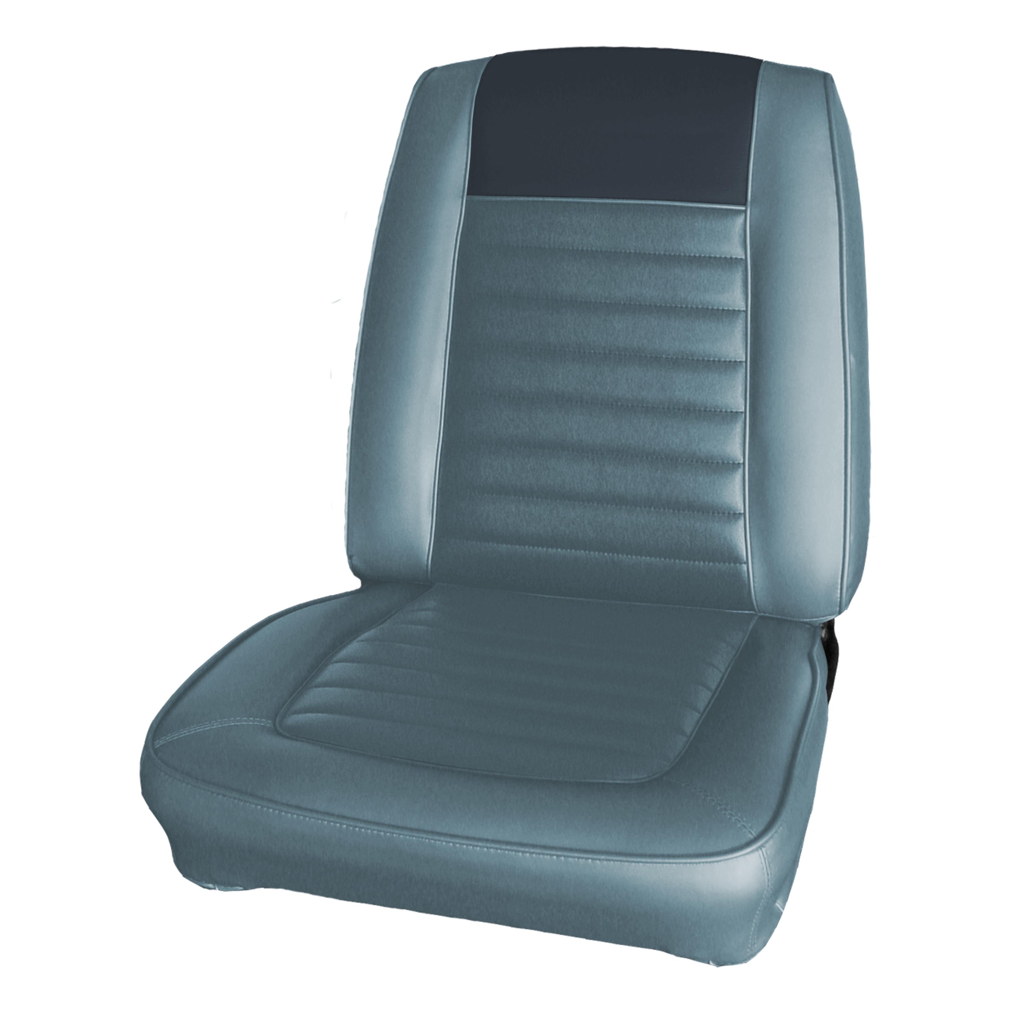 Front Bucket seats (pair) - Signet Models.  Cologne Grain inserts & Cologne grain skirts with Ostrich grain upper inserts. Gold color option may have surcharge - call to inquire.