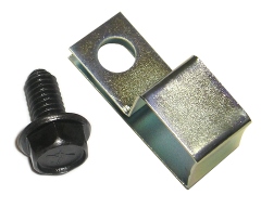 Brake Proportioning Valve Clamp Kit.  Mounting clamp used to secure the proportioning valve to the left frame rail.