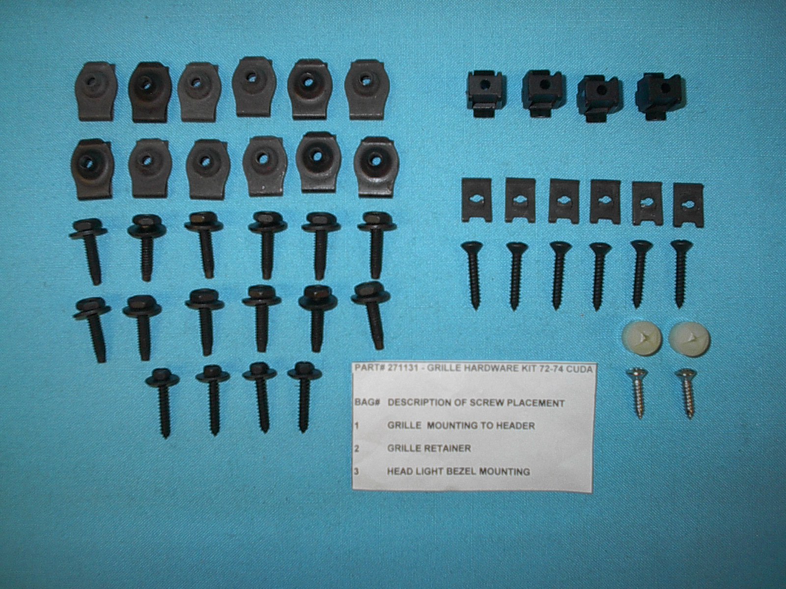 Grill Mounting hardware kit - 48 pcs