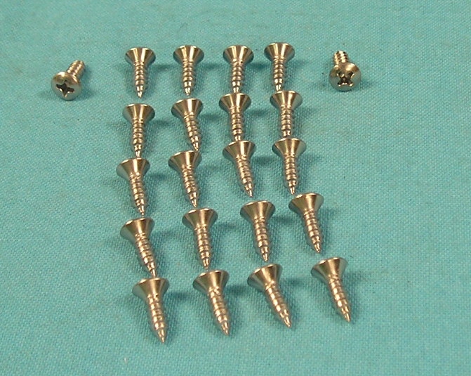 Hardware kit (22 screws with chrome heads) for aluminum carpet holdowns part #MY-636ACHP