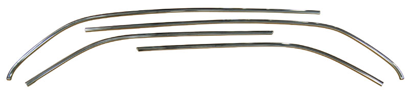Drip Rail molding set (both sides). 4 Piece Set.  NOT for vinyl top vehicles with wide drip rail mouldings....!! (discount exempt)