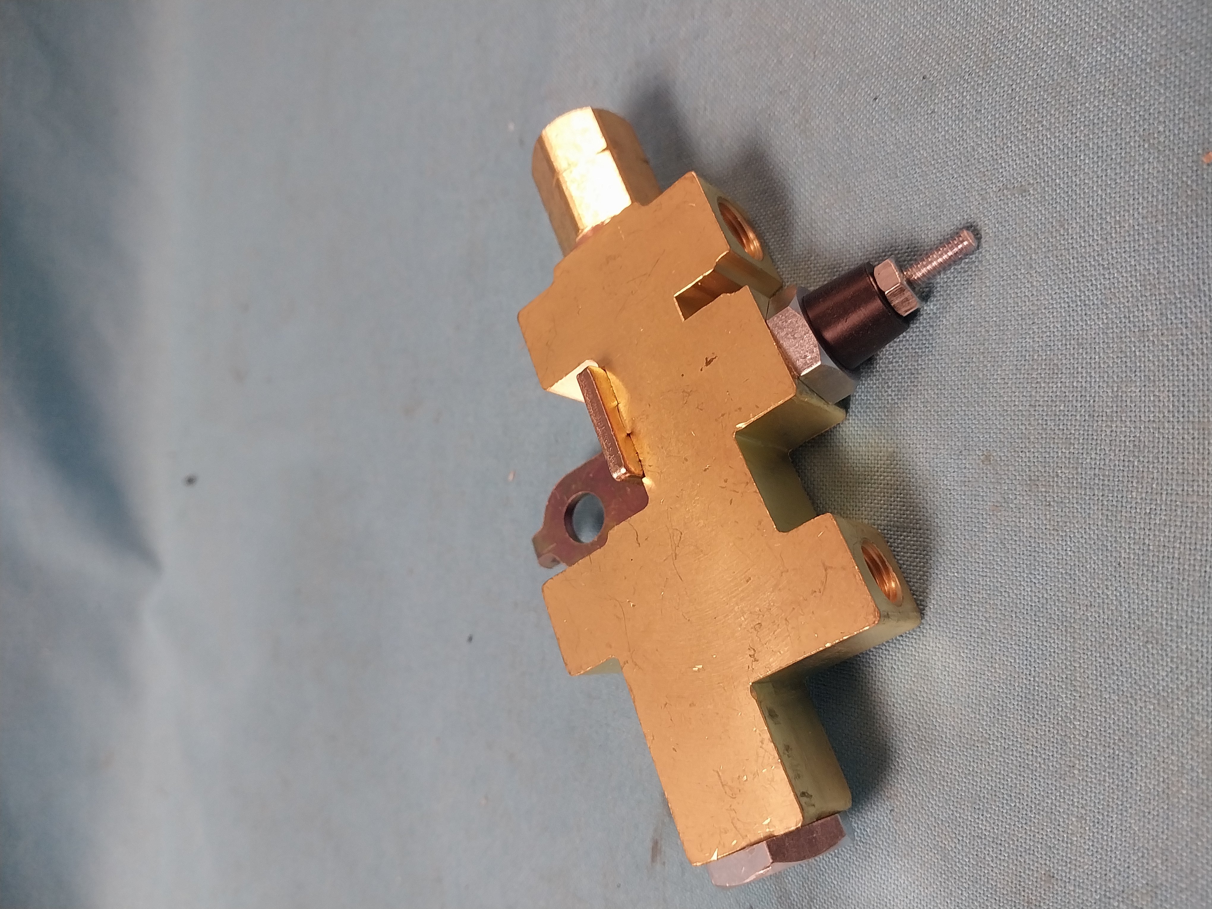 Distribution Block - For either drum or disc brakes.  If your Mopar had drum brakes you had this valve.  IF a factory disc. brake car you had also a second valve - shown as part # 374-44981