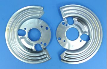 Splash or Disc Brake Shields (pair).  Fits 1973 and newer disc brake knuckles.