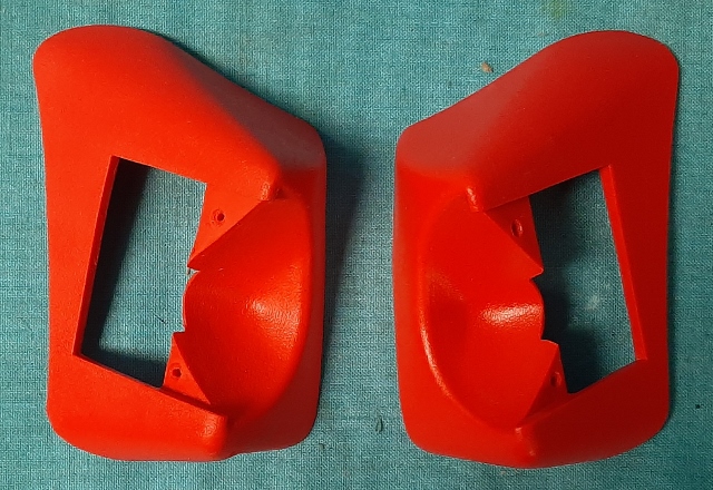 Rear Seat Lift Bar Latch Covers - Bright Red (pair) - Discount Exempt