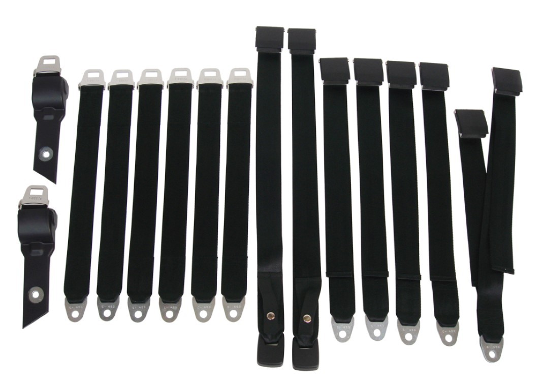 Seat belt Sets - Bench front seat (remember to choose your color at time of order based on the color codes at the heading of this section) - Discount exempt