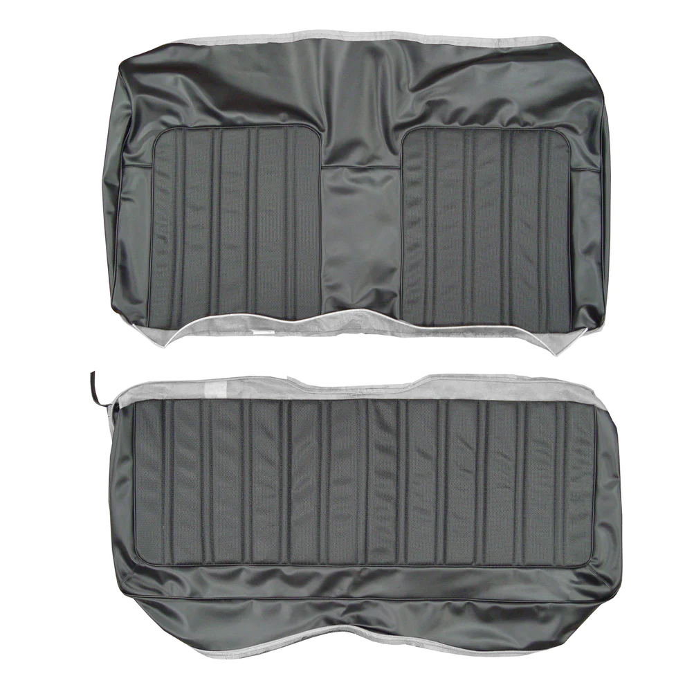 Rear Bench upholstery - hardtop - Richmond Grain inserts with Oxford grain skirts