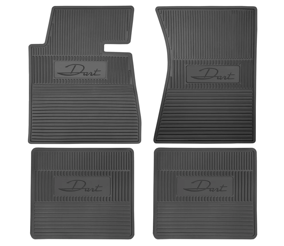 Original Style Floor mat (set) with "Dart" logo.  For automatic floorboards - black only.