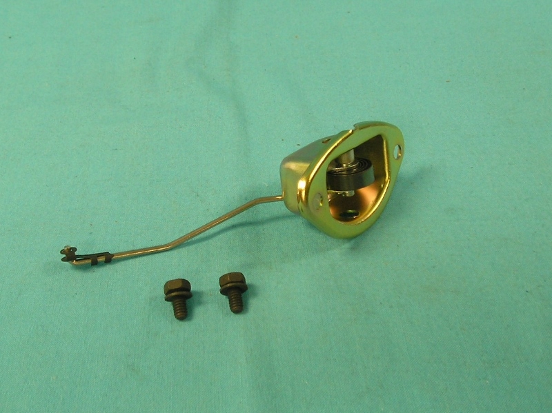 340 Thermoquad Choke Assembly #3614 169 replacement reproduction.    Excellent reproduction of the thermostatic choke assemblies used on 340 Thermoquad applications.  Housing is formed from correct gauge material, stamped with the correct "69" part number designation, then zinc dichromate plated as original.  Includes choke rod clip and two correct 1/4 2 UNC retaining bolts.