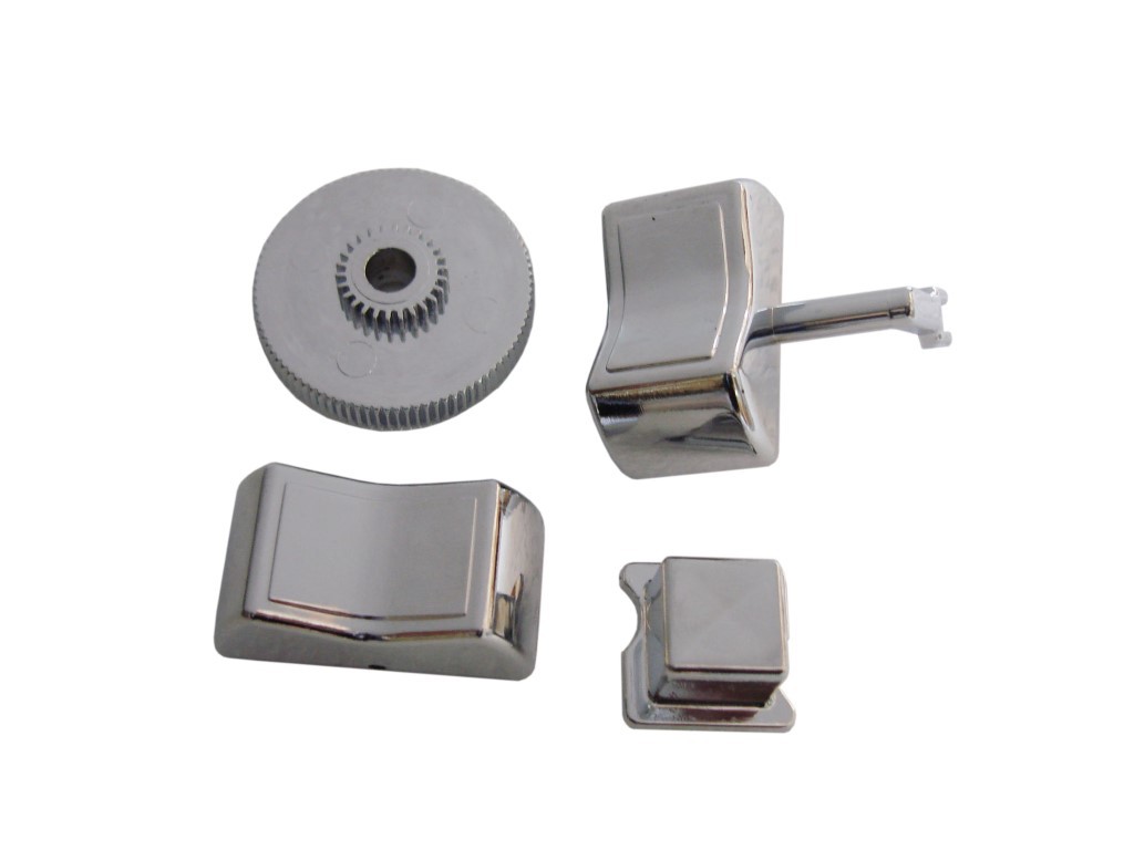 Rallye Dash Chrome Bezel kit (4 pieces).  Round dimmer, square washer squirter, 2 toggles. - discount exempt