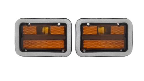 Front Side Marker Bezel & Lens (pair) - Amber - discount exempt