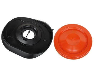 Steel Baseplate & Air cleaner (orange) - 4bbl 383 engine & 1971 Ramcharger Kit (383, 4-bbl high base).