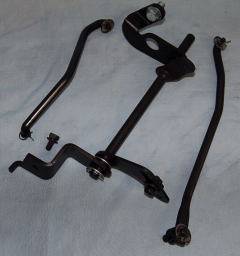 Interlock linkage kit - includes torque shaft assembly, upper & lower rods, frame and bellhousing brackets, and all related clips, bushings & hardware, ready to install. Fits all 1970 small block E-body cars.