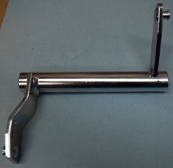 Torque Shafter Z-bar - Big Block with 10.5” bellhousing (can also be used on 72-74 cars when converting to Big Block.  WILL NOT FIT 11” Cast Iron or Lakewood Bellhousings ! 9" tube length, lower offset adjuster arm welded 3/4" from end of tube.