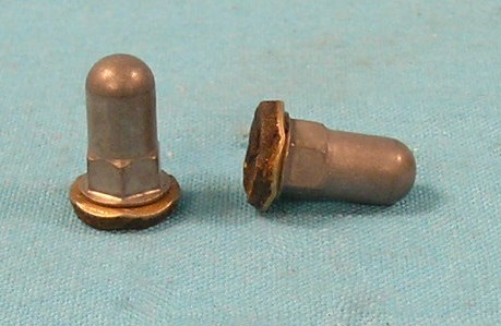 Acorn Nut - Thread Cutting - High Crown 1/8" - zinc - 11/32 AF (.53 OD) .80 AOH with sealer.  (each)