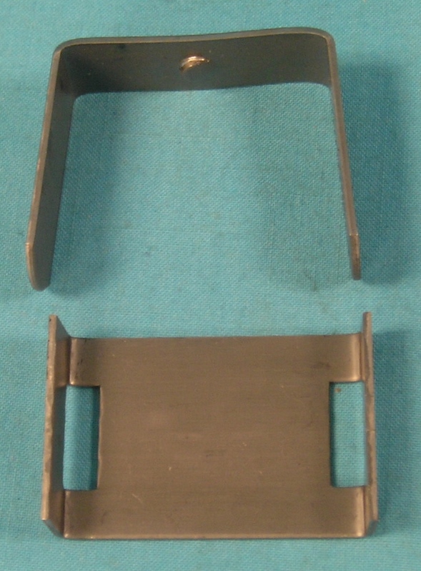 Rear Leaf spring metal strap.  2.5" 2 part metal strap that surrounds the springs to help hold them together.  (each).