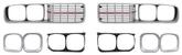 SE Model - Grill Set (LH / RH grill assembly, headlight bezels, headlight shield retainers and grill bar set)
