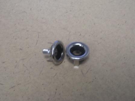 Door Lock Ferrules (EACH).  Stainless with felt center.  Per door...not a pair but Each...photo shows pair of them so you would order (2) of these for a pair....