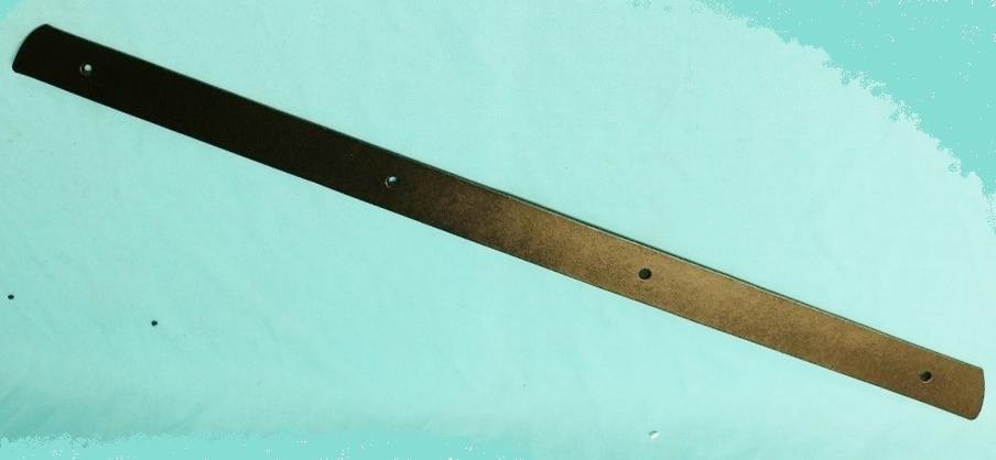 Coverboard - Underside of Decklid PLYMOUTH letter cover board / Strip.  Found missing on many - underside of decklid that covers over the round sheetmetal holes that allow for placement of the "PLYMOUTH" letters on the decklid.  Clips to hold in place can be found as part #GZ-1790. Black