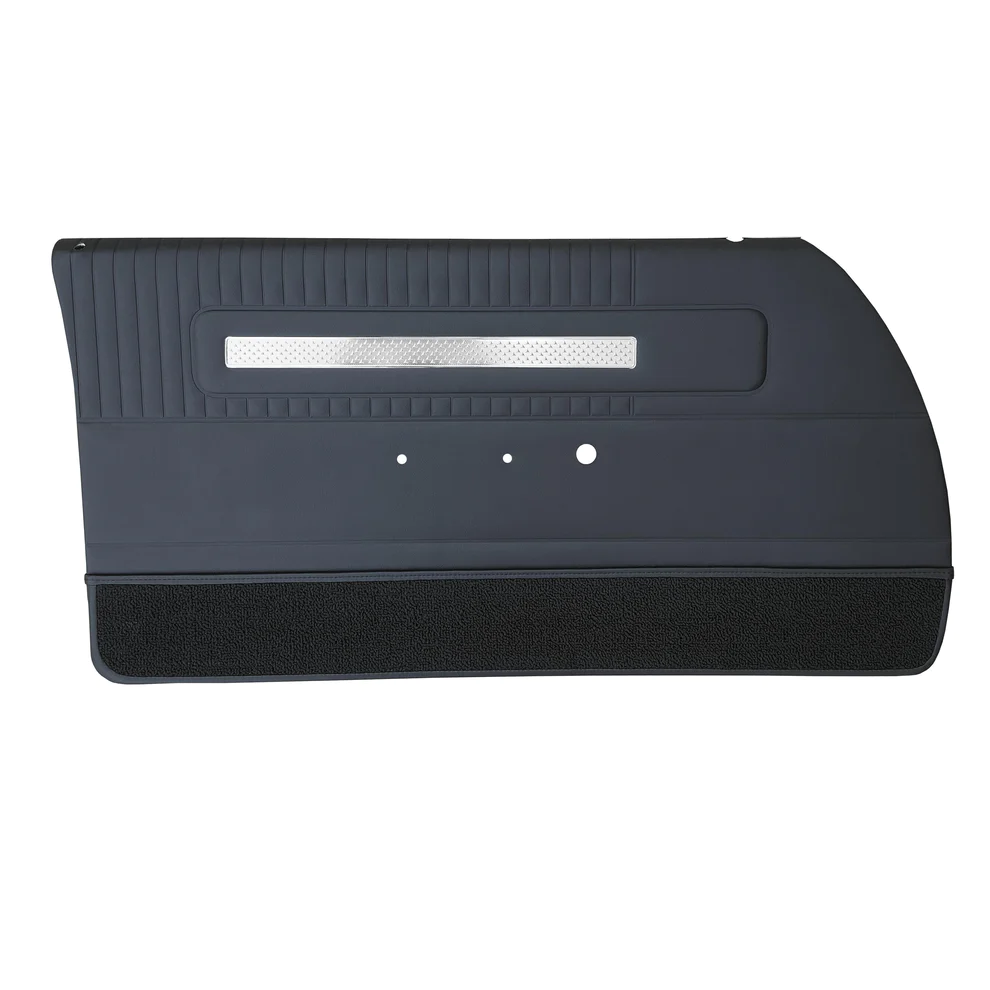 Front Door panels (pair) - Polara 500 - Die-electrically heat sealed Bison grain vinyl with carpeted lower section.  Black pricing shown - colors are additional cost.