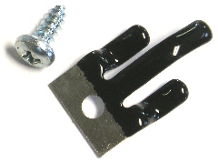 Brake Switch wire retaining clip.  For the brake system indicator switch wire.  Mounts to the left inner fender at rear of shock tower.  Comes with retaining screw.
